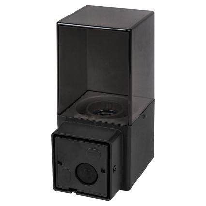 Außenwandleuchte 1xE27/40W/230V IP44 schwarz/rauchglas