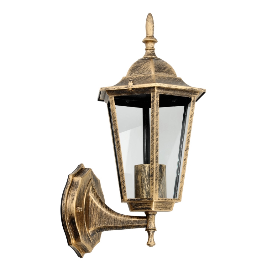 Außenwandleuchte 1xE27/60W/230V IP44 golden