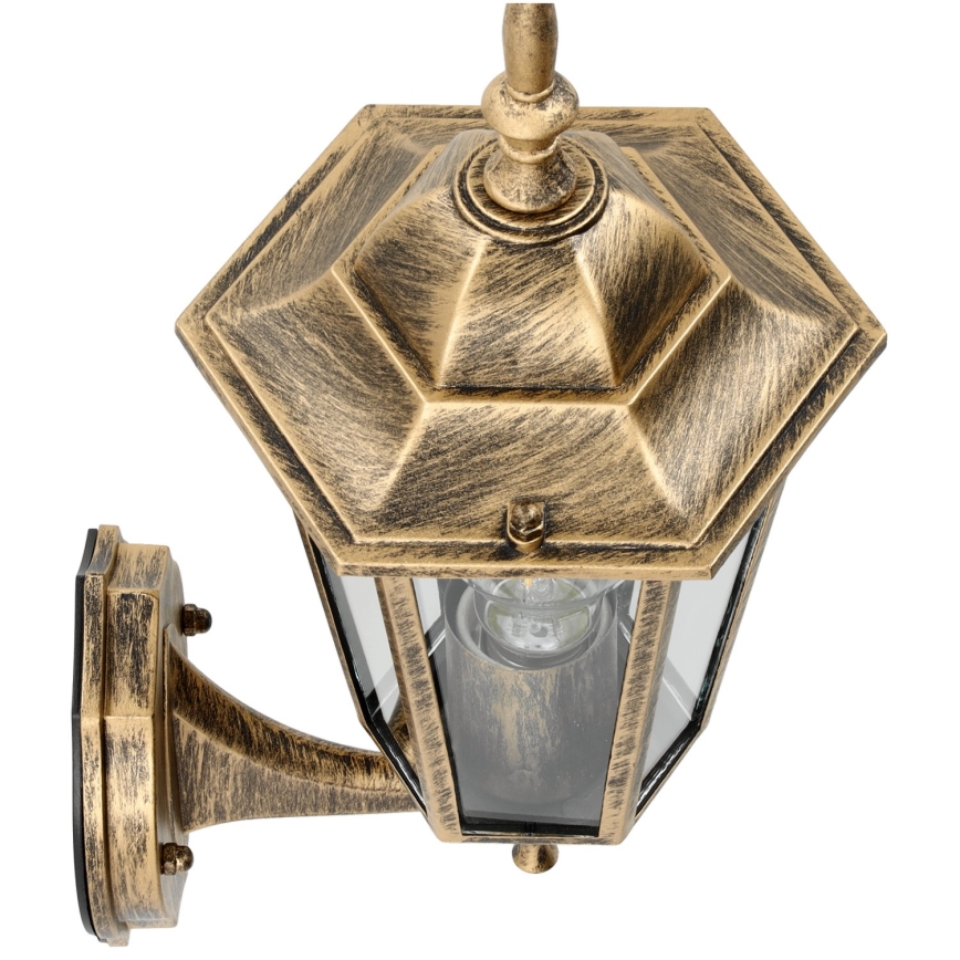 Außenwandleuchte 1xE27/60W/230V IP44 golden