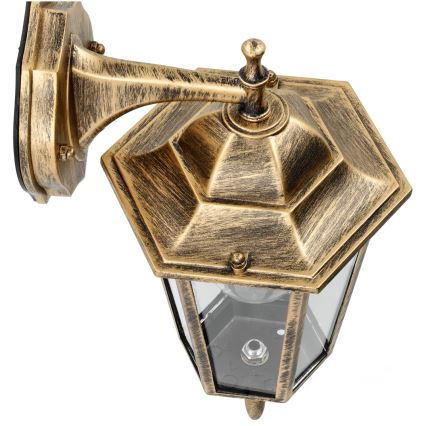 Außenwandleuchte 1xE27/60W/230V IP44 golden