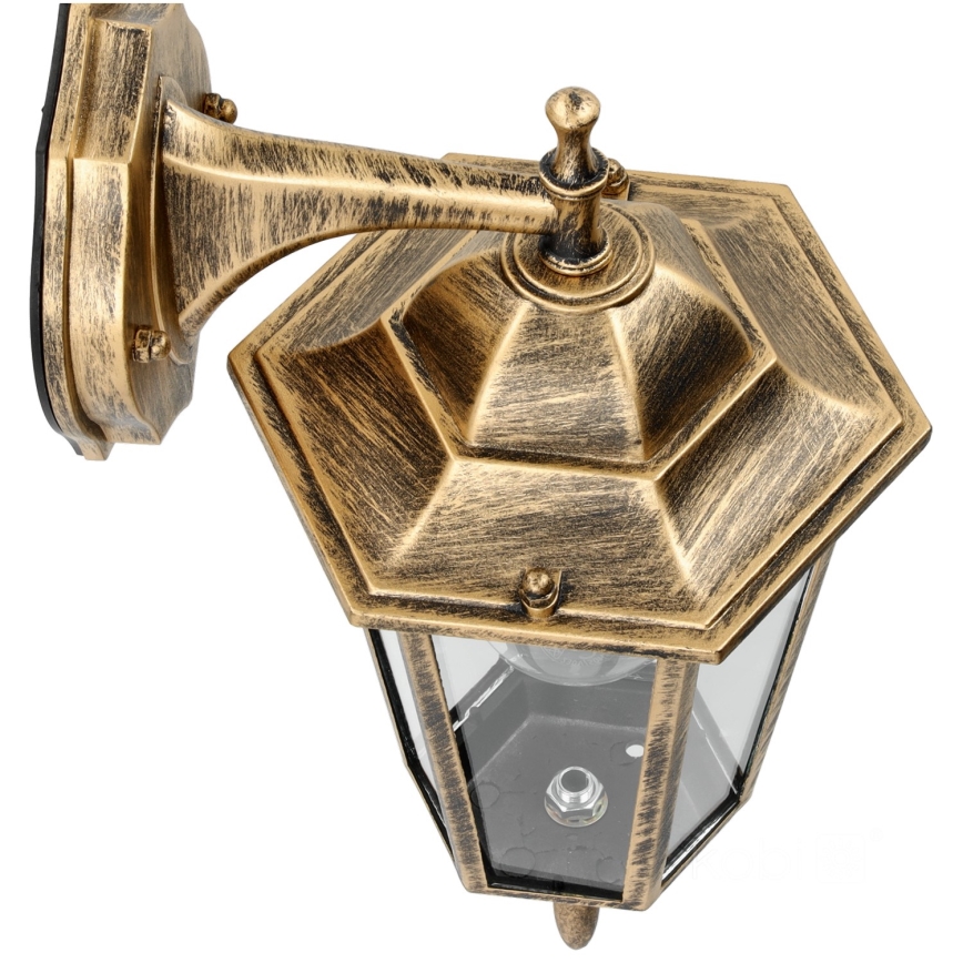 Außenwandleuchte 1xE27/60W/230V IP44 golden