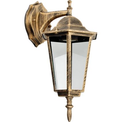 Außenwandleuchte 1xE27/60W/230V IP44 golden