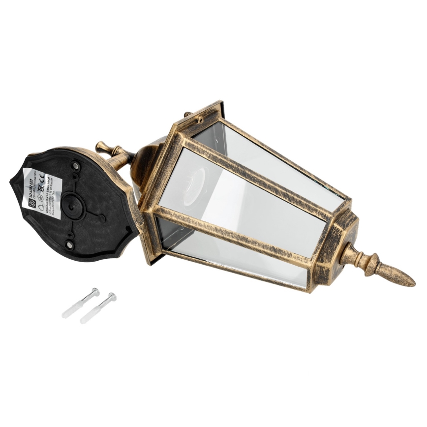 Außenwandleuchte 1xE27/60W/230V IP44 golden