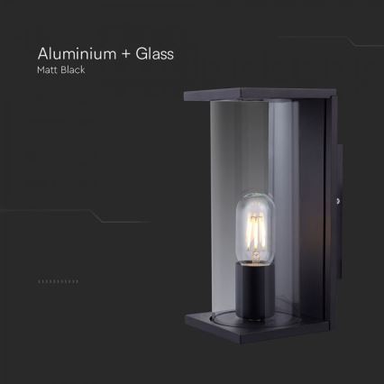 Außenwandleuchte 1xE27/60W/230V IP44 schwarz