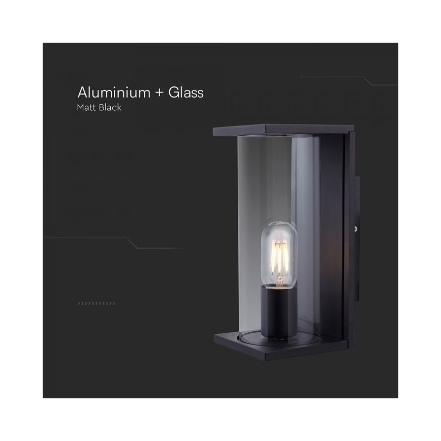 Außenwandleuchte 1xE27/60W/230V IP44 schwarz