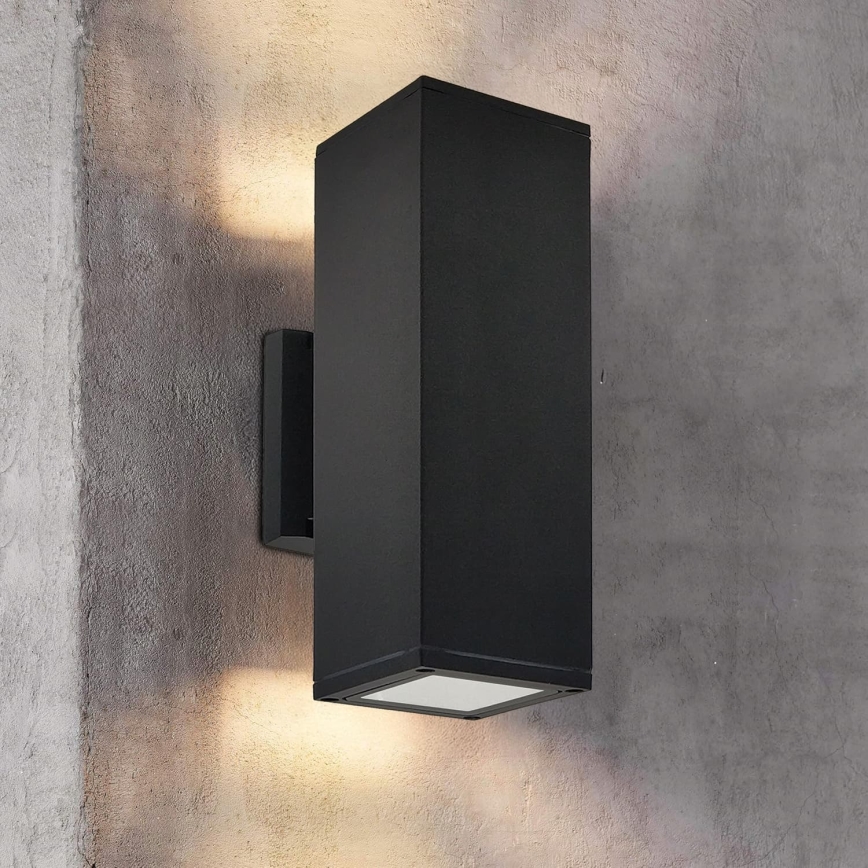 Außenwandleuchte 2xGU10/35W/230V IP54 schwarz