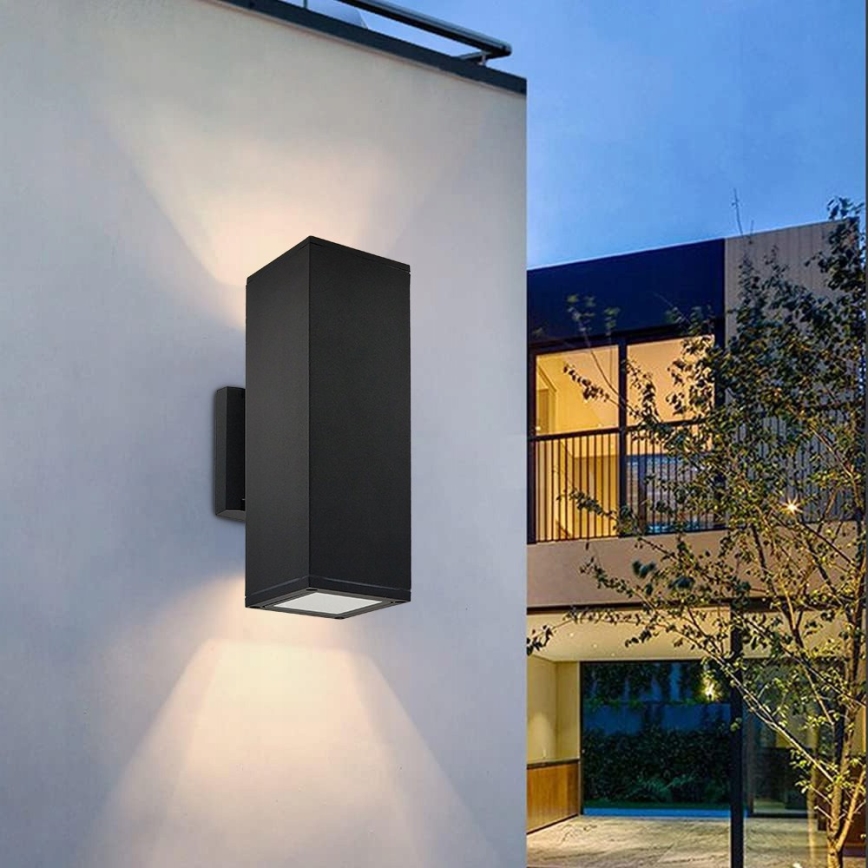 Außenwandleuchte 2xGU10/35W/230V IP54 schwarz