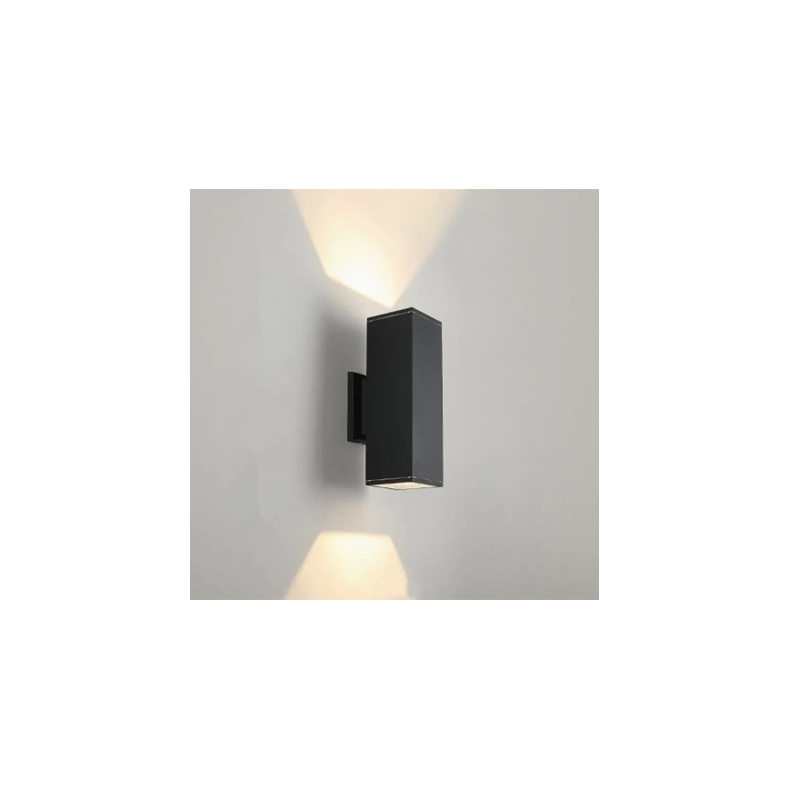 Außenwandleuchte 2xGU10/35W/230V IP54 schwarz