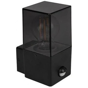 Außenwandleuchte mit Bewegungs- und Dämmerungssensor 1xE27/40W/230V IP44 schwarz/rauchfarben