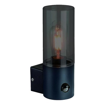Außenwandleuchte mit Bewegungsmelder HARLEM 1xE27/60W/230V IP44 schwarz