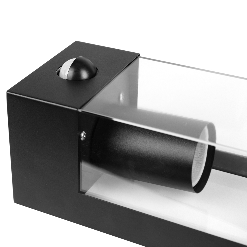 Außenwandleuchte mit Bewegungs- und Dämmerungssensor 1xE27/15W/230V IP44 schwarz