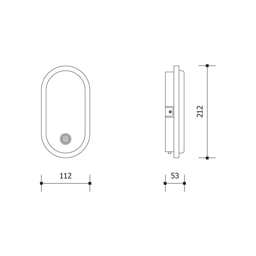LED-Außenwandleuchte mit Bewegungs- und Dämmerungssensor OVAL LED/10W/230V IP65 weiß