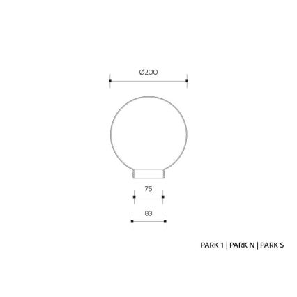 Außenwandleuchte mit Sensor PARK 1xE27/60W/230V