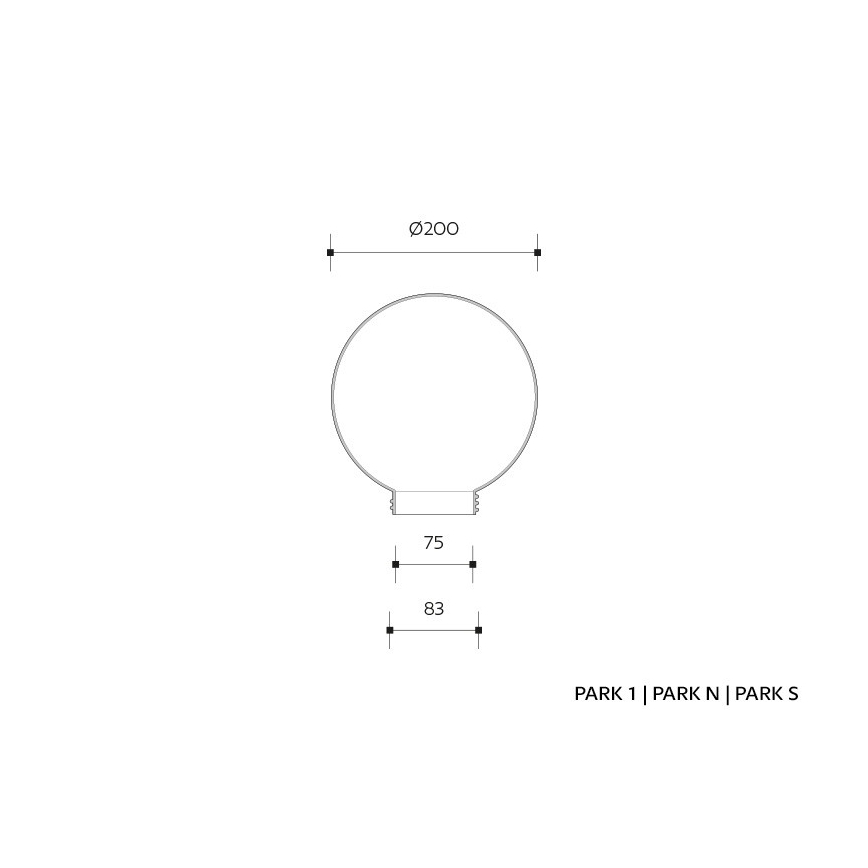 Außenwandleuchte mit Sensor PARK 1xE27/60W/230V