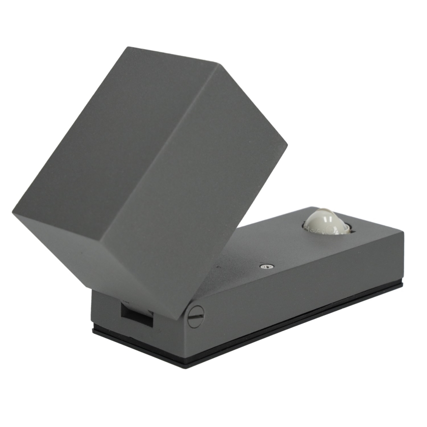 Außenwandleuchte mit Sensor QUAZAR 1xGU10/35W/230V IP44 grau