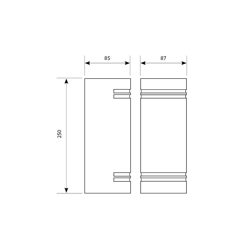 Außenwandleuchte QUAZAR7 2xGU10/11W/230V IP44 schwarz