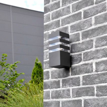 Außenwandleuchte TEKSAS 1xE27/12W/230V IP44 Anthrazit