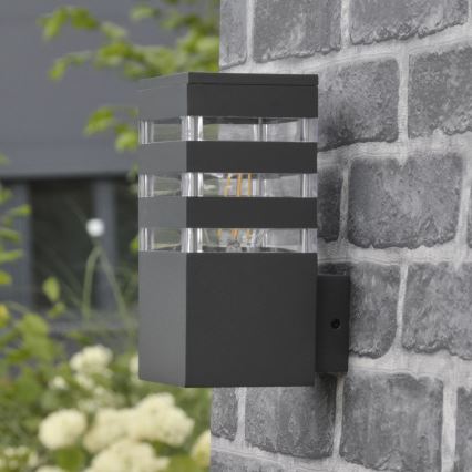 Außenwandleuchte TEKSAS 1xE27/12W/230V IP44 Anthrazit