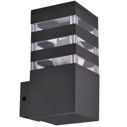 Außenwandleuchte TEKSAS 1xE27/12W/230V IP44 Anthrazit