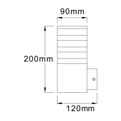Außenwandleuchte TEKSAS 1xE27/12W/230V IP44 Anthrazit