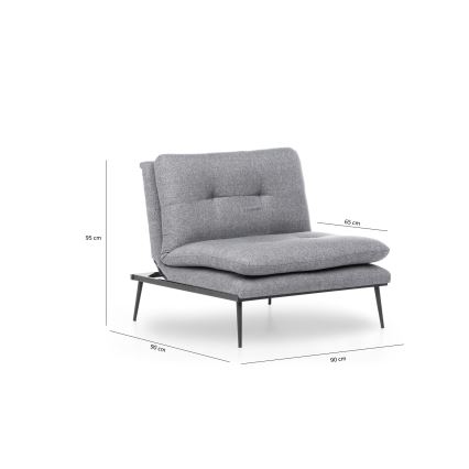 Ausklappbarer Sessel SPEAKY, grau