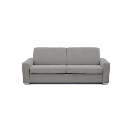 Ausklappbares 3-sitziges Schlafsofa LEKA, grau – zum täglichen Schlafen