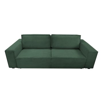 Ausklappbares 3-sitziges Schlafsofa mit Stauraum RONDA, grün
