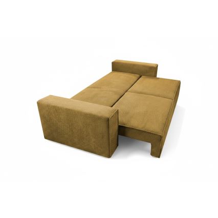 Ausklappbares 3‑Sitzer‑Sofa mit Stauraum RONDA, Orange