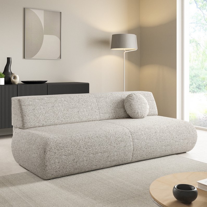 Ausklappbares Dreisitzer-Sofa mit Stauraum PRATO – Beige