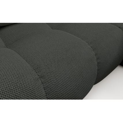 Gepolstertes Ecksofa ALMADA in L‑Form mit Schlaffunktion und Stauraum, rechts, Anthrazit