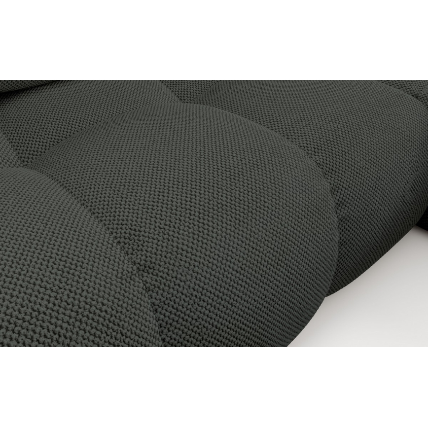 Gepolstertes Ecksofa ALMADA in L‑Form mit Schlaffunktion und Stauraum, rechts, Anthrazit