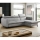 Ausklappbares Ecksofa in L‑Form mit Stauraum NISA, grau, links