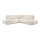 Ausklappbares, gepolstertes Ecksofa in L-Form ALMADA, links, beige