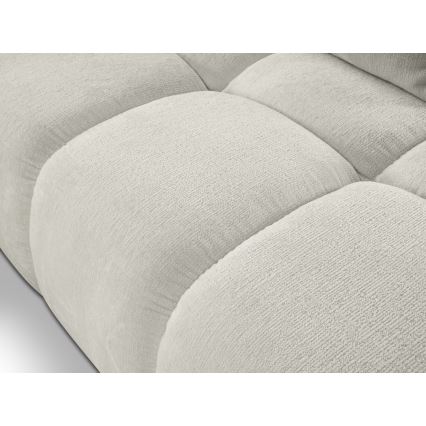Ausziehbares, gepolstertes Ecksofa ALMADA in L-Form (links) mit Stauraum, beige