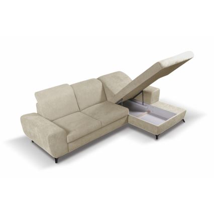 ALTA Polsterecksofa mit Schlaffunktion und Stauraum, L-Form, rechts, Beige