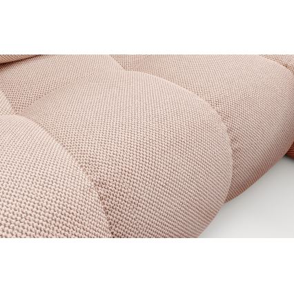 Ausziehbare, gepolsterte Eckgarnitur mit Stauraum in L‑Form ALMADA, rechts, rosa