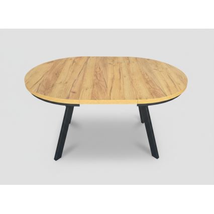 Ausziehbarer Esstisch CENTRO 100/140x77 cm Craft-Eiche/schwarz