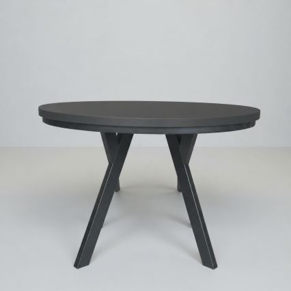 Ausziehbarer Esstisch CENTRO 100/140x77 cm schwarz