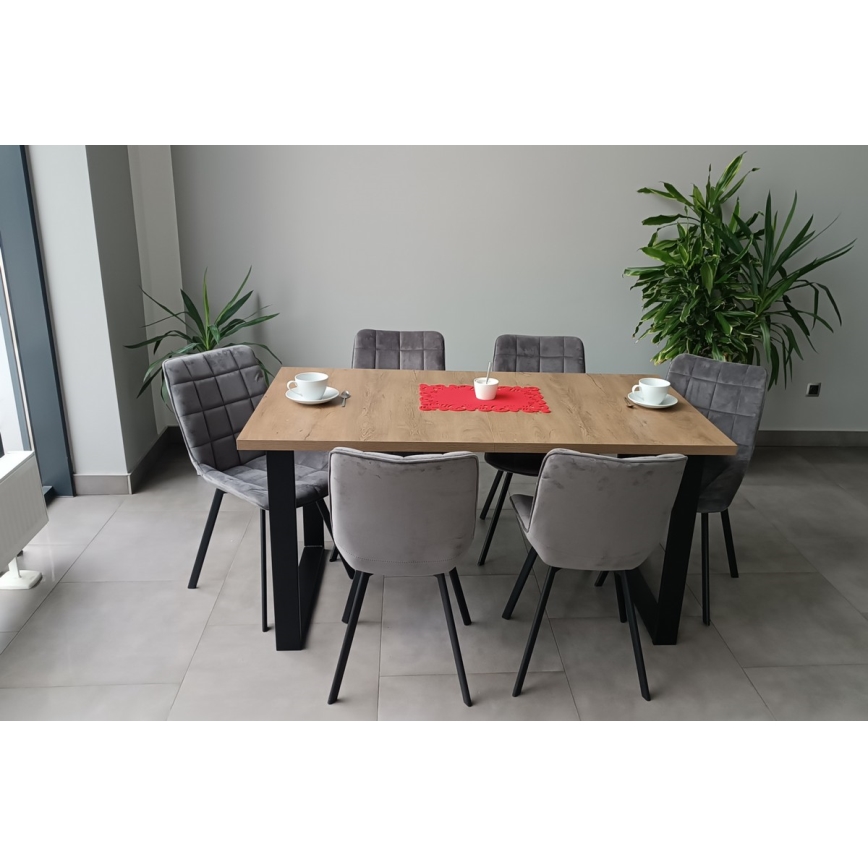 Ausziehbarer Esstisch COLIN Eiche