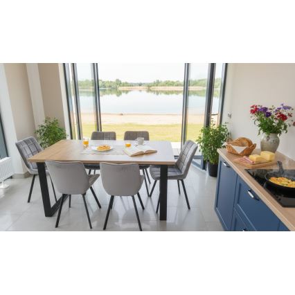 Ausziehbarer Esstisch COLIN Eiche