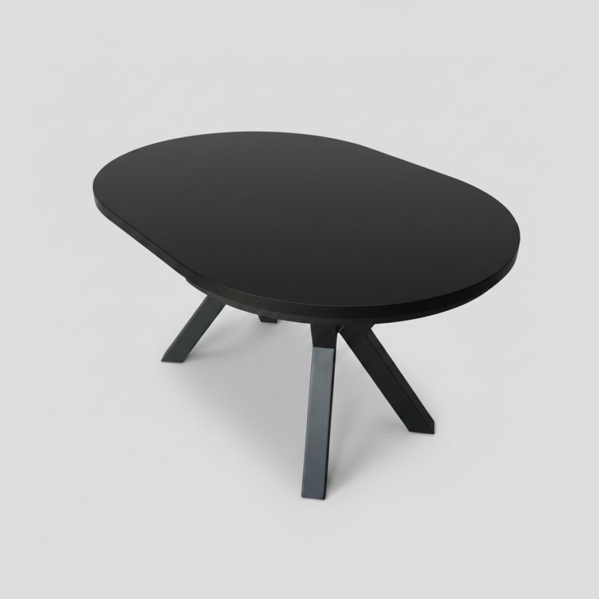 Ausziehbarer Esstisch CONVI 100/140x73 cm schwarz