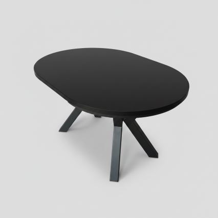 Ausziehbarer Esstisch CONVI 100/140x77 cm, schwarz