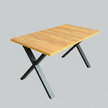 Ausziehbarer Esstisch DOMO 150/190x80 cm Eiche Craft/Schwarz