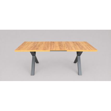 Ausziehbarer Esstisch DOMO 150/190x80 cm Eiche Craft/Schwarz