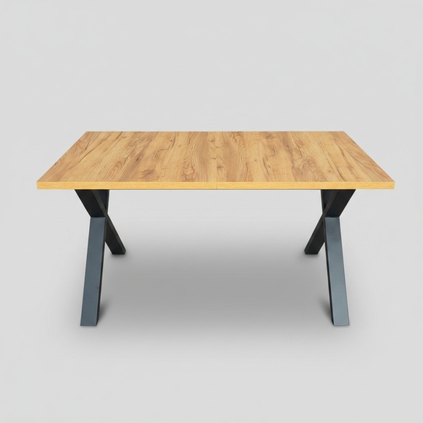 Ausziehbarer Esstisch DOMO 150/190x80 cm Eiche Craft/Schwarz