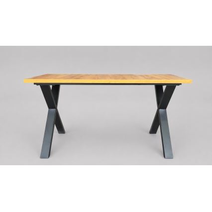 Ausziehbarer Esstisch DOMO 150/190x80 cm Eiche Craft/Schwarz