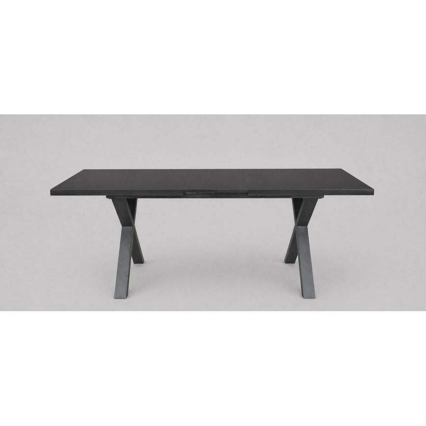 Ausziehbarer Esstisch DOMO 150/190x80 cm schwarz
