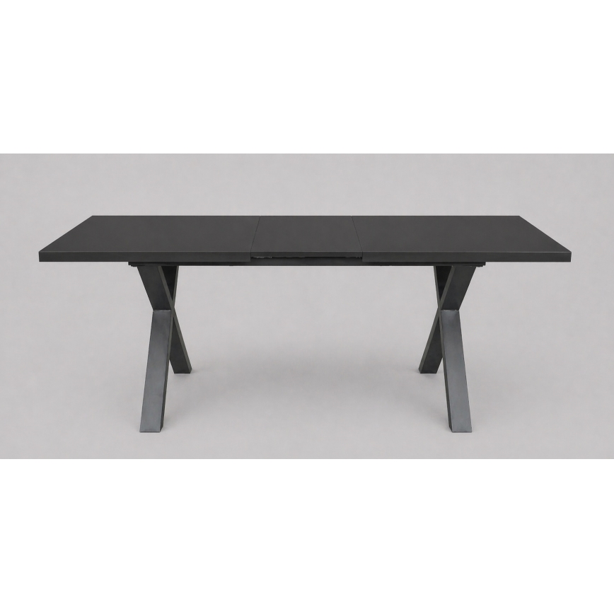 Ausziehbarer Esstisch DOMO 150/190x80 cm schwarz