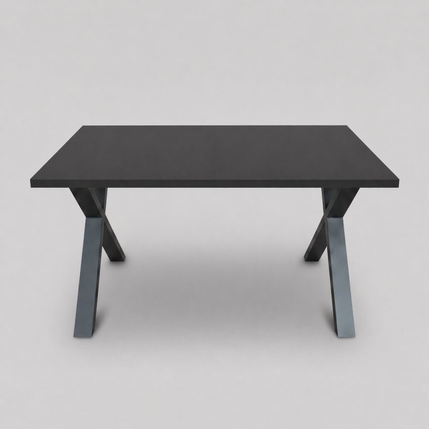 Ausziehbarer Esstisch DOMO 150/190x80 cm schwarz