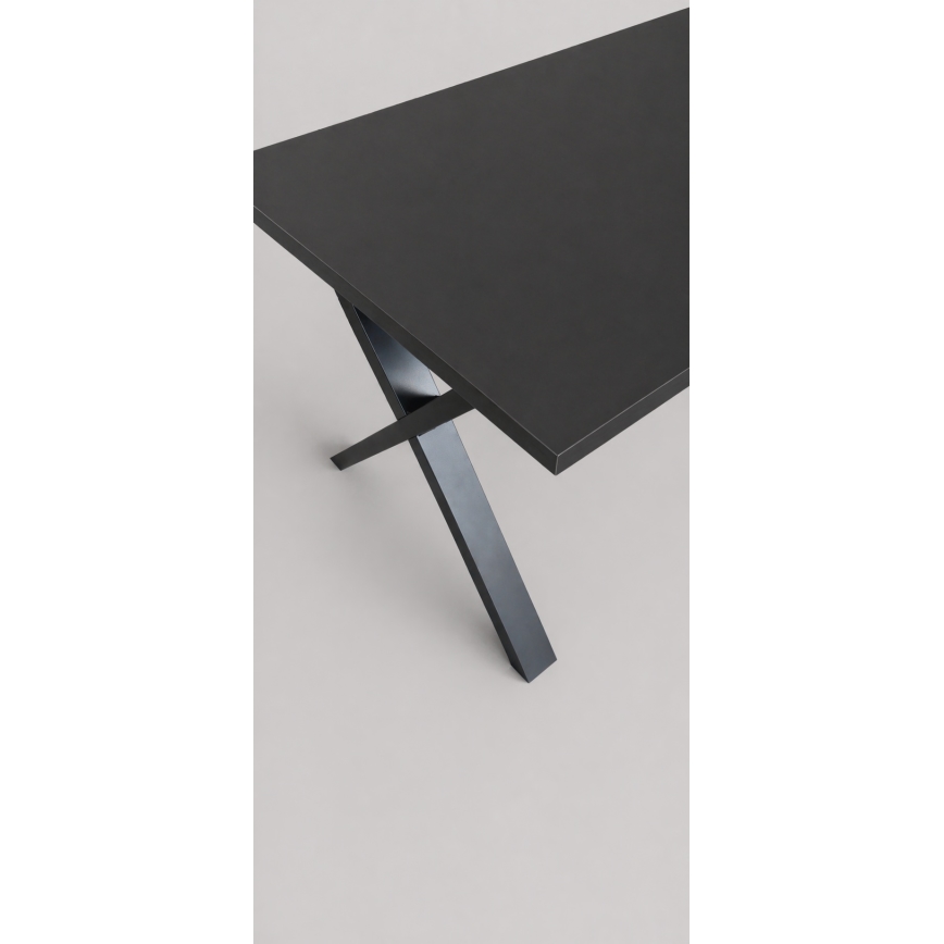 Ausziehbarer Esstisch DOMO 150/190x80 cm schwarz